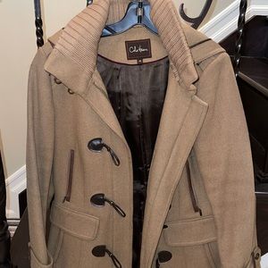 Colehaan tan pea coat size 10